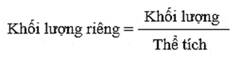 Lý thuyết KHTN 8 Kết nối tri thức Bài 13: Khối lượng riêng