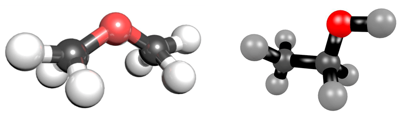 Lắp mô hình phân tử hợp chất hữu cơ có công thức phân tử C2H6O