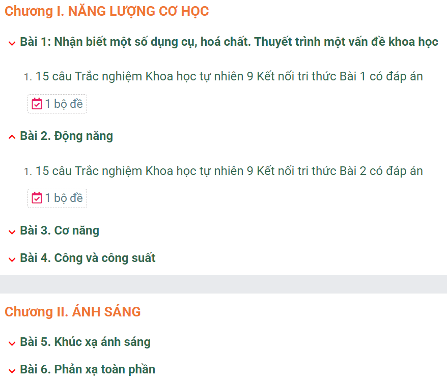 Học online Khoa học tự nhiên 9 Kết nối tri thức (hiệu quả nhất)