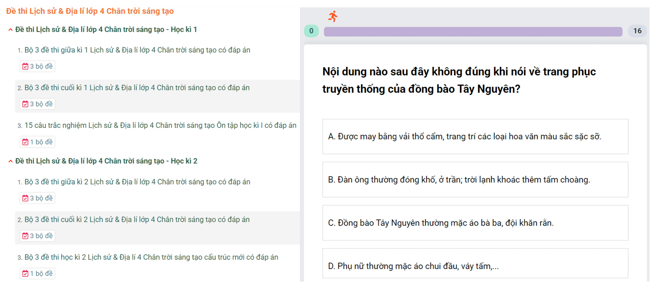 Học online Lịch Sử & Địa Lí lớp 4 Chân trời sáng tạo (hiệu quả nhất)