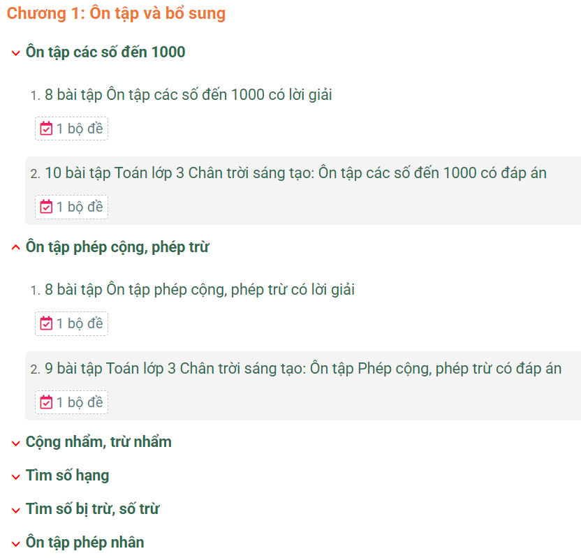 Học online Toán lớp 3 Chân trời sáng tạo (hiệu quả nhất)