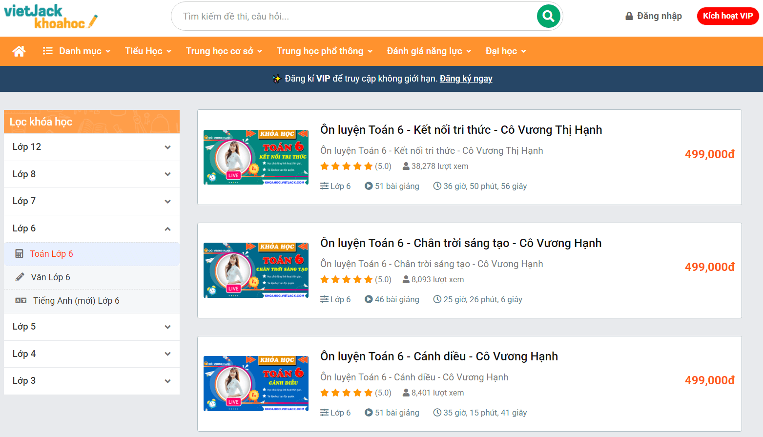 (Video) Khóa học online Toán 6 Kết nối tri thức (hay nhất)