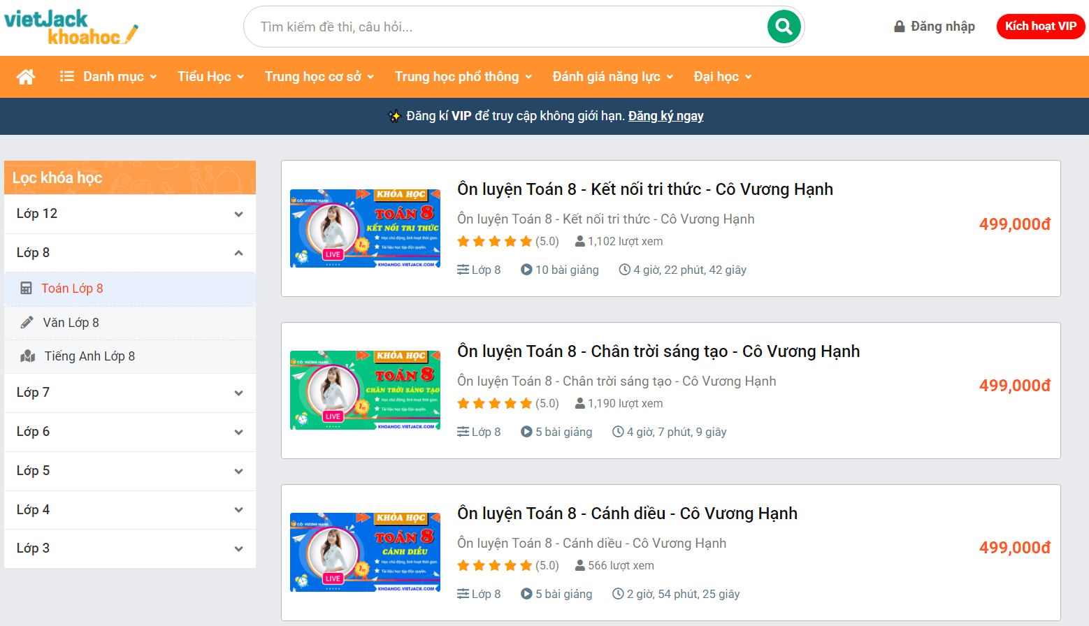 (Video) Khóa học online Toán 8 Cánh diều (hay nhất)