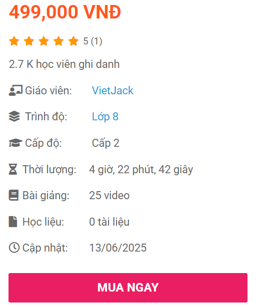 (Video) Khóa học online Toán 8 Cánh diều (hay nhất)