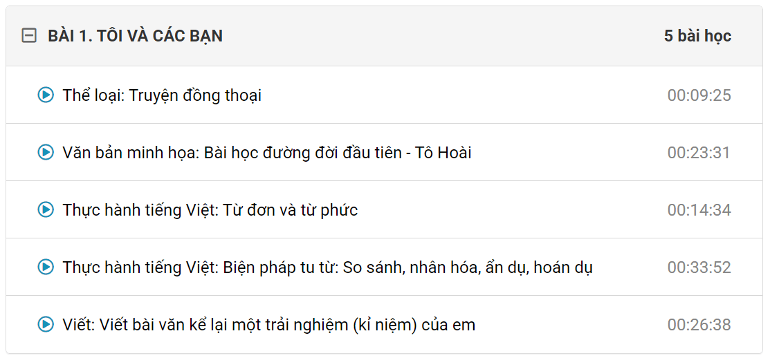 (Video) Khóa học online Văn 6 Kết nối tri thức (hay nhất)