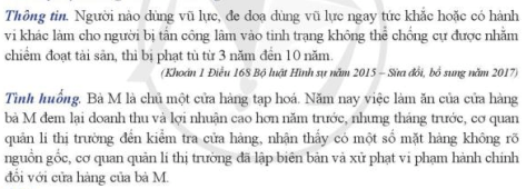 Vì sao cửa hàng của bà M bị xử phạt vi phạm hành chính?