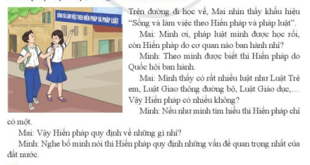 Em hãy chia sẻ những hiểu biết của mình về Hiến pháp