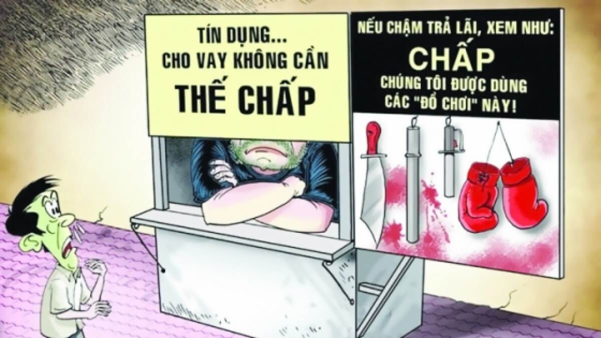 Thiết kế tranh cổ động để cảnh báo mọi người về hậu quả của việc sử dụng dịch vụ tín dụng đen