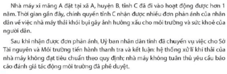 Hành vi xả thải vào môi trường của Nhà máy xi măng A