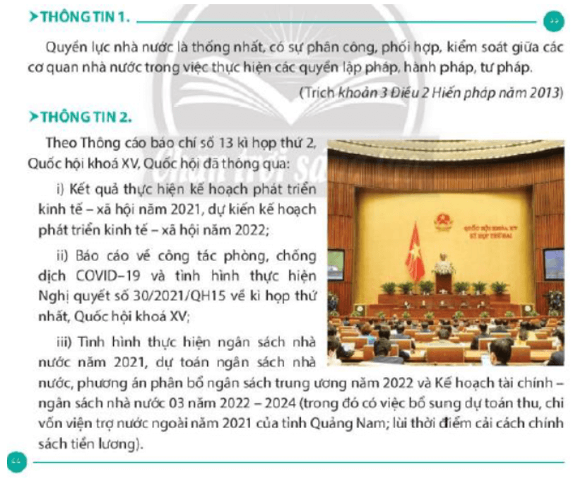 Cho biết cách hiểu của em về nguyên tắc quyền lực nhà nước là thống nhất