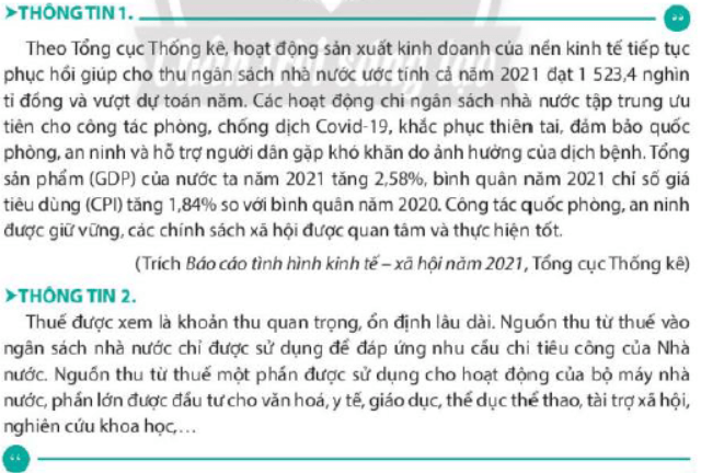 Em hãy xác định đâu là thuế trực thu, đâu là thuế gián thu