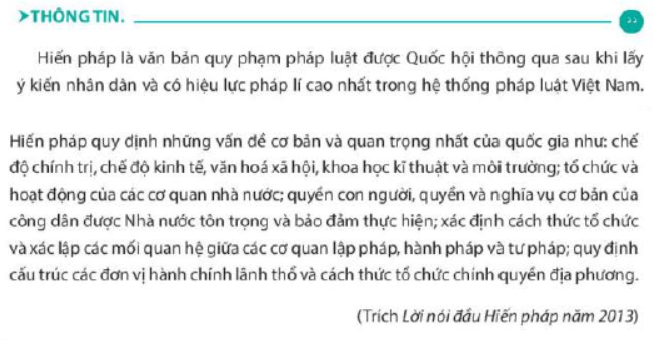 Hiến pháp có vị trí như thế nào trong hệ thồng pháp luật Việt Nam