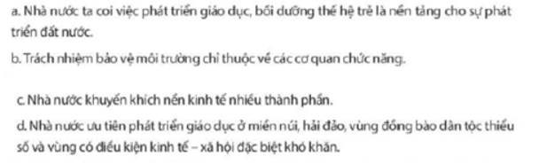 Em đồng tình hay không đồng tình với những ý kiến nào sau đây