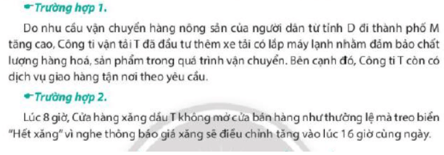 Do nhu cầu vận chuyển nông sản của người dân từ tỉnh D sang thành phố M