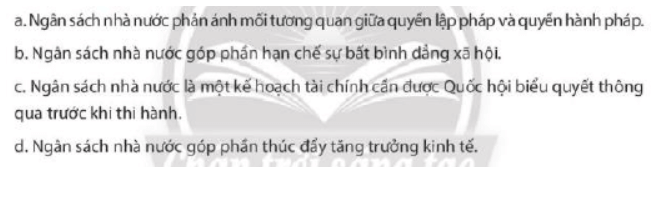 Ngân sách nhà nước phản ánh mối tương quan giữa quyền lập pháp và quyền hành pháp