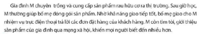 M đã tham gia hoạt động nào cùng gia đình