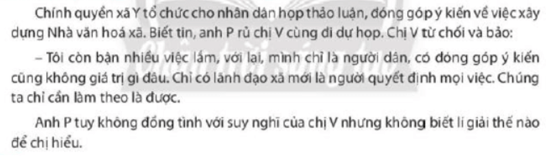 Em hãy đóng vai và xử lí tình huống sau