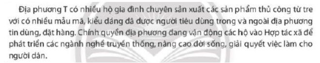 Em có nhận xét gì về việc làm của địa phương T