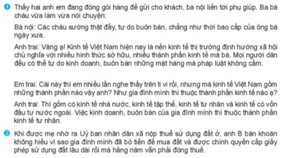 Em hãy nêu ý kiến nhận xét về câu nói của nhân vật anh trai trong hội thoại 1