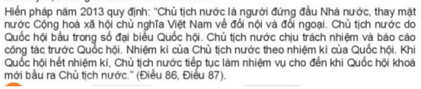 Việc chủ tịch nước chịu trách nhiệm và báo cáo công tác trước Quốc hội thể hiện điều gì?