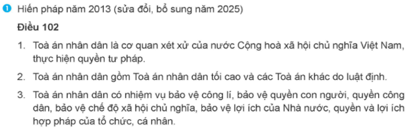 Hãy trình bày chức năng, nhiệm vụ của Toà án nhân dân