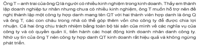 Công ty hợp danh QT được thành lập bởi những ai?