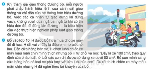 Theo em, những người tham gia giao thông đã làm gì để tuân thủ Luật Giao thông đường bộ?