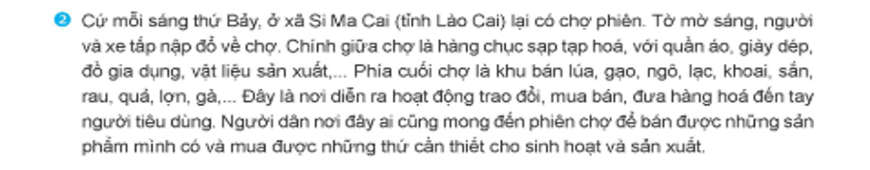 Người dân dân xã Si Ma Cai đến chợ để làm gì