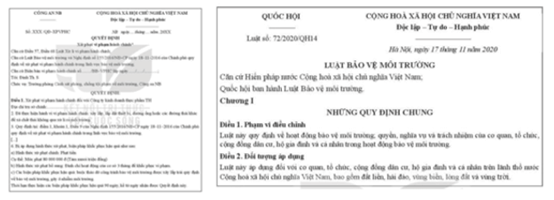 Nêu những điểm giống và khác nhau của các văn bản trên về thẩm quyền ban hành