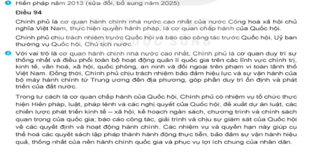 Hãy phân tích vai trò của Chính phủ trong hệ thống chính trị Việt Nam