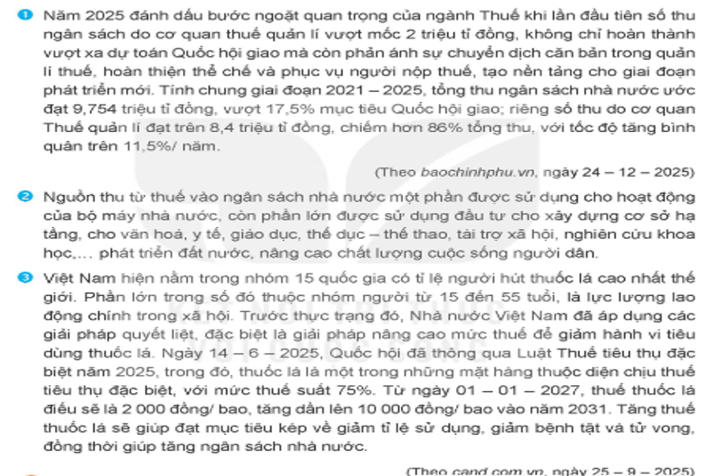 Nhà nước thu thuế để làm gì?