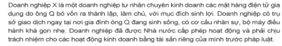 Em hãy nêu những biểu hiện tính hợp pháp và tính tổ chức của doanh nghiệp X
