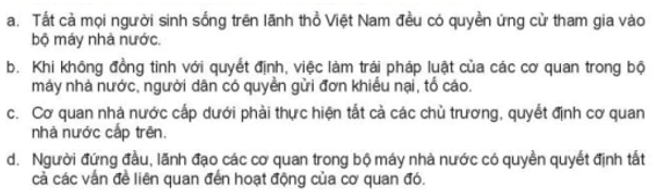 Em hãy cho biết các ý kiến sau đúng hay sai? Vì sao?