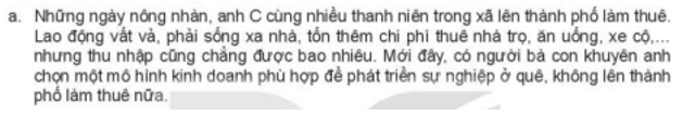 Em có lời khuyên gì với các nhân vật trong những tình huống sau?