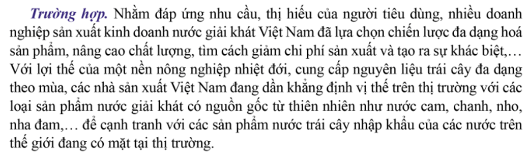 Theo em, những hoạt động đó có phải là cạnh tranh không