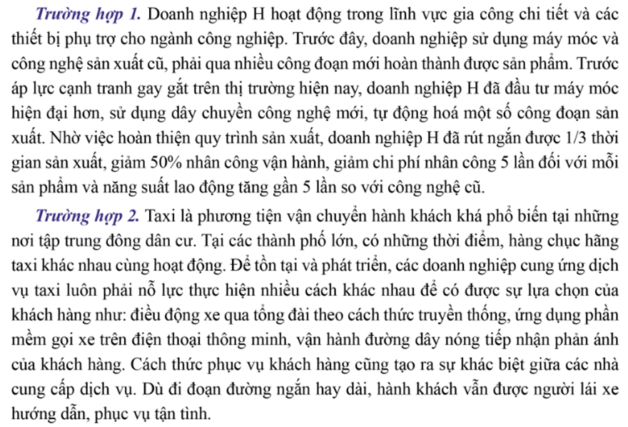 Doanh nghiệp H đã làm gì để giành thắng lợi trong cạnh tranh