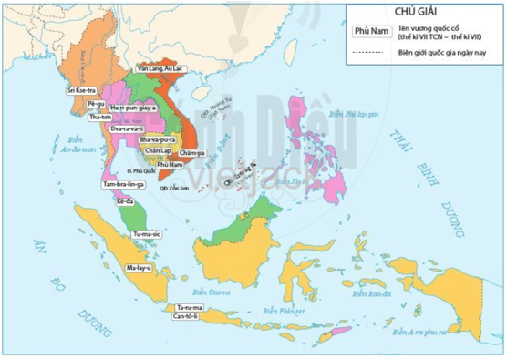 Dựa vào lược đồ hình 10.2, hãy trình bày quá trình xuất hiện của các vương quốc