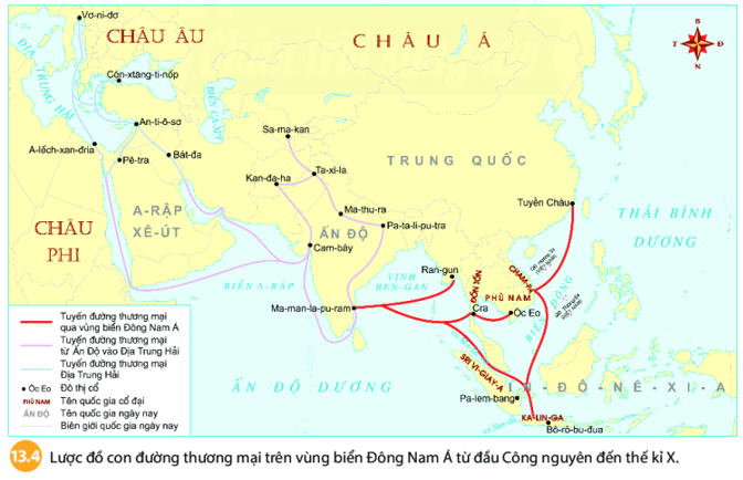 Lý thuyết Lịch Sử 6 Bài 13: Giao lưu thương mại và văn hóa ở Đông Nam Á mười thế kỉ đầu công nguyên