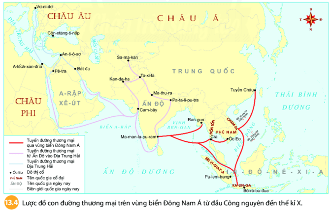 Lý thuyết Lịch Sử 6 Bài 13: Giao lưu thương mại và văn hóa ở Đông Nam Á mười thế kỉ đầu công nguyên | Chân trời sáng tạo