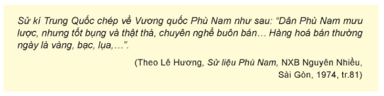 Hình 4, 5 và đoạn tư liệu trên cho em biết điều gì về cư dân Phù Nam