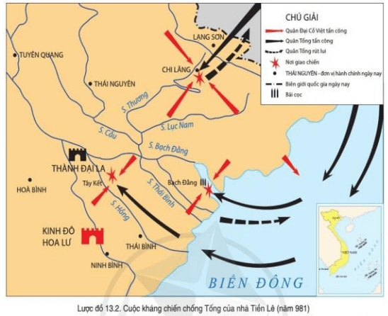 Đọc thông tin, tư liệu và quan sát lược đồ 13.2, hãy mô tả cuộc kháng chiến