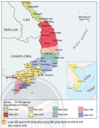 Lý thuyết Lịch Sử 8 Chân trời sáng tạo Bài 5: Quá trình khai phá vùng đất phía Nam của người Việt từ thế kỉ XVI đến thế kỉ XVIII