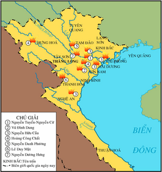 Lý thuyết Lịch Sử 8 Chân trời sáng tạo Bài 7: Khởi nghĩa nông dân ở Đàng Ngoài thế kỉ XVIII