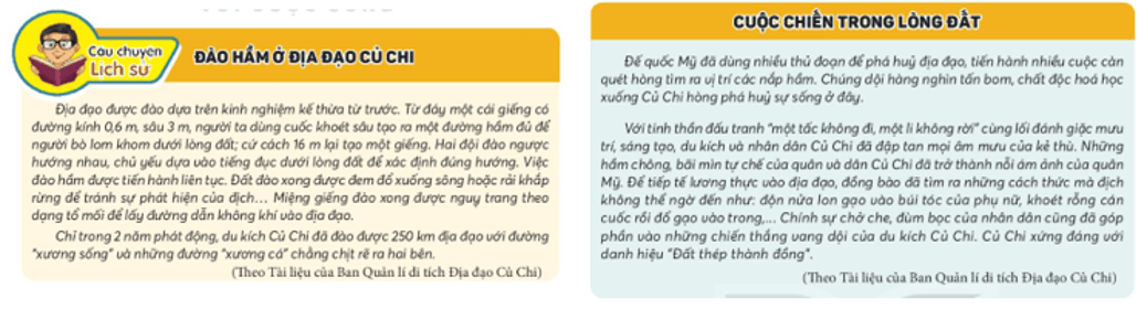 Lịch Sử và Địa Lí lớp 4 Kết nối tri thức Bài 26: Địa đạo Củ Chi