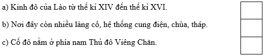 Trắc nghiệm Lịch Sử và Địa Lí lớp 5 Chân trời sáng tạo Bài 18 (có đáp án): Nước Cộng hoà Dân chủ Nhân dân Lào (ảnh 3)