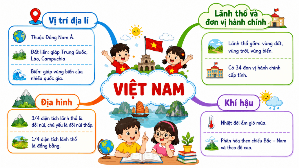 Lịch Sử và Địa Lí lớp 5 Kết nối tri thức Bài 11: Ôn tập