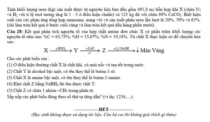Đề thi thử Hóa Tốt nghiệp 2025-2026 trường THPT chuyên Lê Khiết (Quảng Ngãi) (Lần 1)