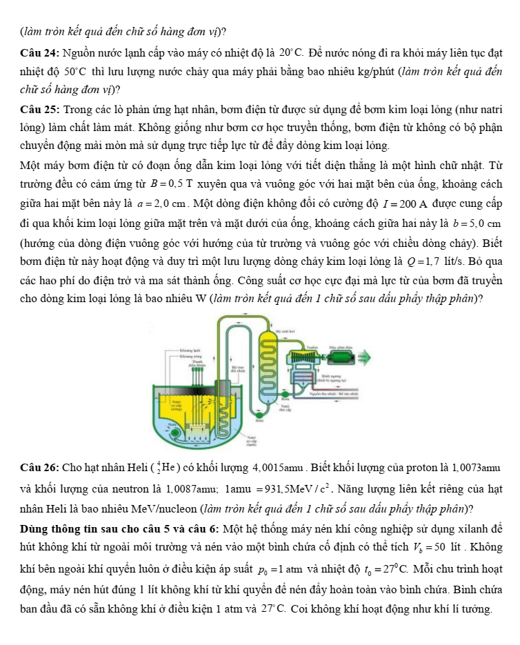 Đề thi thử Vật Lí Tốt nghiệp THPT 2025-2026 Sở Hà Tĩnh (Lần 1)