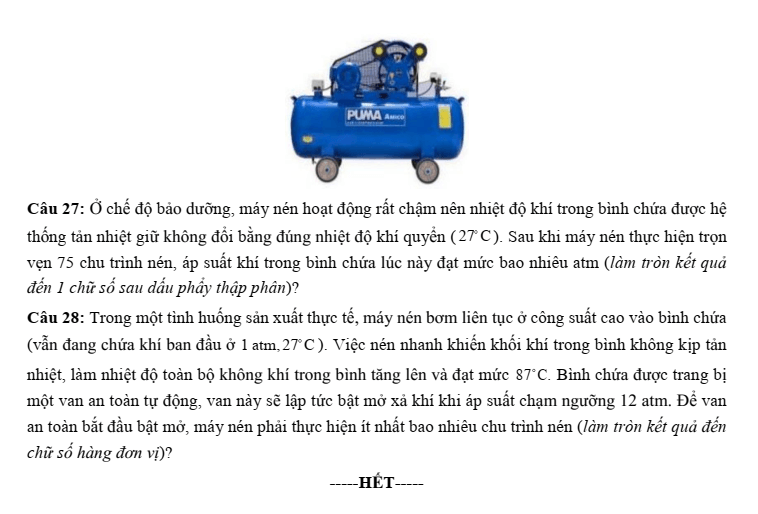 Đề thi thử Vật Lí Tốt nghiệp THPT 2025-2026 Sở Hà Tĩnh (Lần 1)