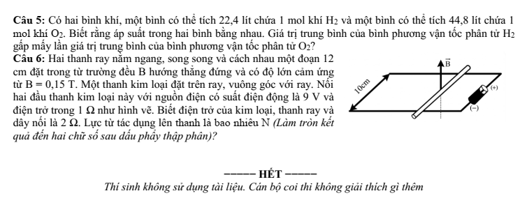 Đề thi thử Vật Lí Tốt nghiệp 2025-2026 trường THPT chuyên Khoa học tự nhiên Hà Nội (Mã 015)